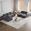 KWPZQEB 99" Cloud Curved Sectional Sofa with Chaise, Convertible L-Shape Couch with Deep Seats, Boneless Couches for Living Room, No Assembly Required - 3 of 4