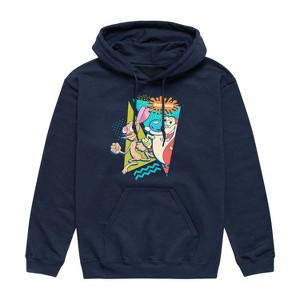 Men's - Ren & Stimpy - Ren and Stimpy Retro Nickelodeon Logo Graphic Fleece Pullover Hoodie - 1 of 4
