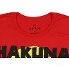 Seven Times Six Disney Lion King Men's Hakuna Matata Silhouette Sunset Adult T-shirt Red - image 3 of 3