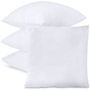 Utopia Bedding 20"x20" 4pk Throw Pillows Insert White - 1 of 4
