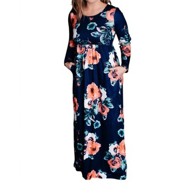 Women's Floral Babydoll Maxi Dress - Shirley Stone