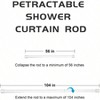 Shower Curtain Rod 56 - 104 Inch 1 Inch Diameter Spring Long Adjustable Tension Curtain Rods Bathroom Closet No Drilling No Rust - 4 of 4