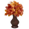 Nearly Natural 24-in Autumn Maple Leaf Artificial Plant in Decorative Planter - image 2 of 4