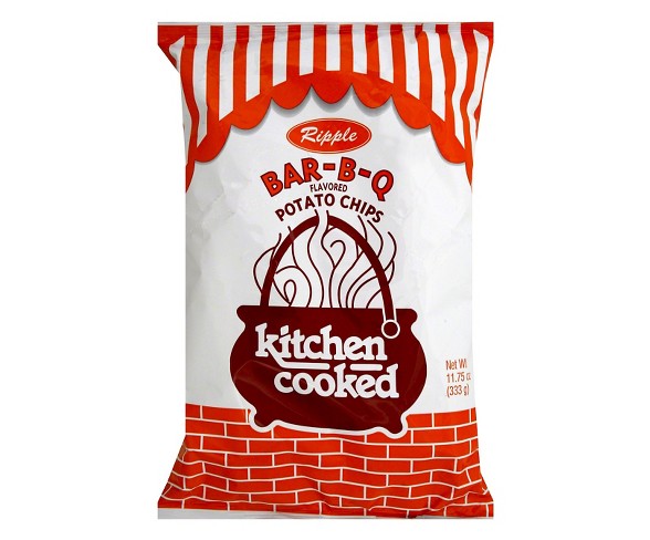 Kitchen Cooked Ripple Barbeque Flavored Potato Chips - 11.75 oz