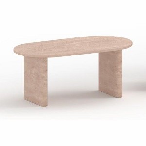 70.8" Modern Oval Dining Table for 6-8 – Sturdy Kitchen Table with Wooden Strip Base for Kitchen, Living Room, Office and Restaurant - 1 of 1