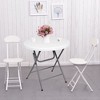 SUGIFT Folding Table White Round Plastic Table fot Indoor Outdoor, White - 3 of 4