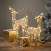 22"H and 18"H Sullivans Outdoor Lighted Reindeer - Set of 2  Gold - 4 of 4