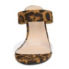 Allegra K Women's Dual Clear Strap Block Heels Slides Sandals - 2 of 4