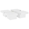 vidaXL Coffee Table White Engineered Wood Large Modern Square - 4 of 4
