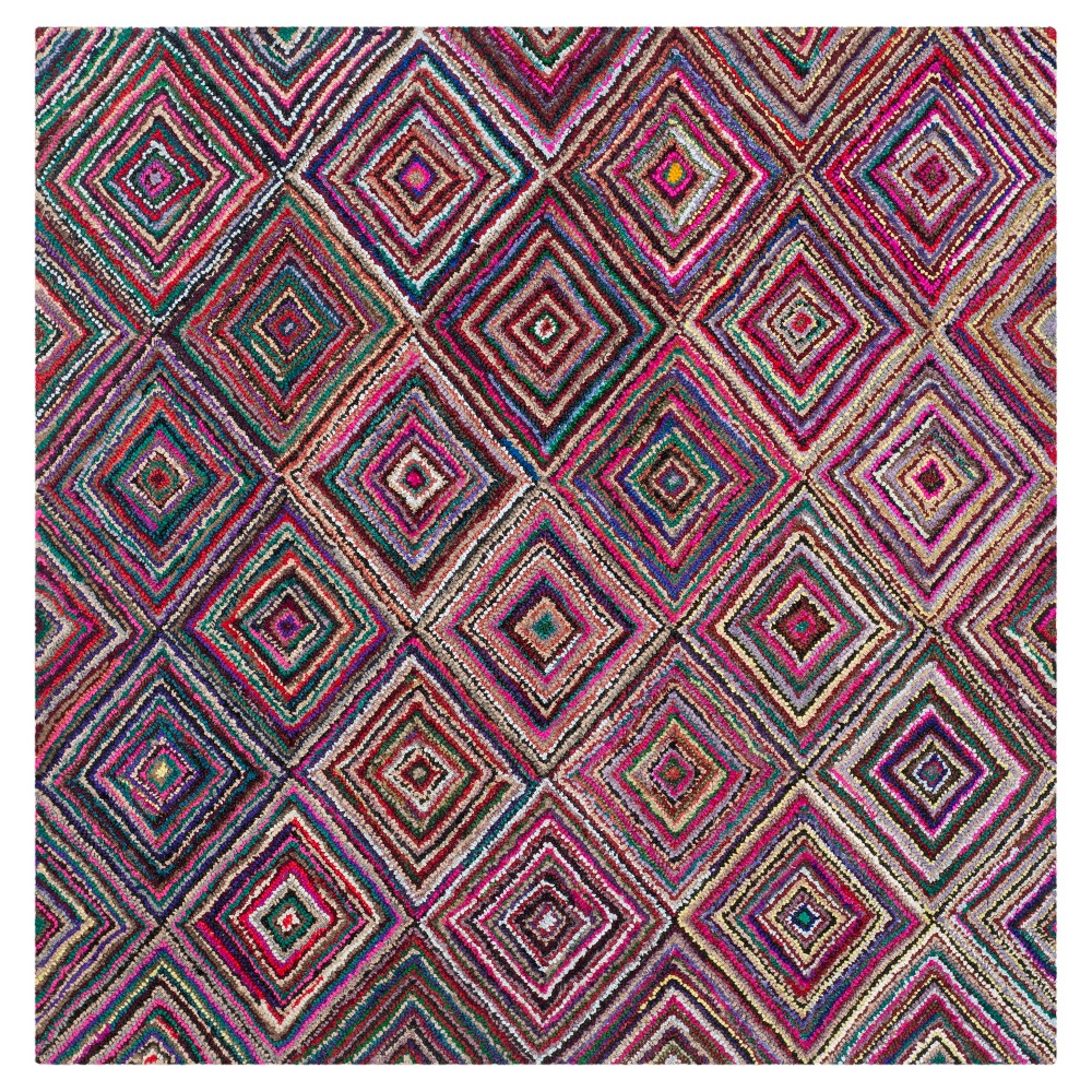 4'x4' Square Kaylin Rug Red/Purple/Blue - Safavieh