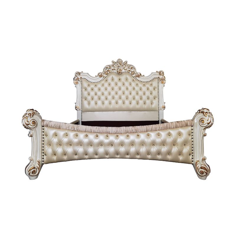 96&#34; Eastern King Bed Vendome Antique Pearl Finish - Acme Furniture, 3 of 7
