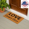 28" x 16" Nature Coir Mat, Love Grows Here - 4 of 4