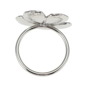 Unique Bargains Napkin Rings Small Flower Stainless Steel 1 Pc - 1 of 3