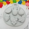 Unique Bargains Candy Mould 6-Cavity Mixed Fruit Shapes Candy Mould Hand Wash 6.46"x6.38"x0.91" 1 Pc - 2 of 4