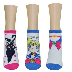 Sailor Moon Luna 3 Pair Pack Lowcut Socks - 1 of 3