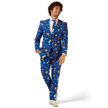 OppoSuits Men's Christmas Suit - Merry Pixmas - Multicolor