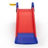 45.30"Toddler Slide, Dolphin Play Slide for Outdoor and Indoor, Freestanding Climber Playset with Basketball Hoop, Ball, Red and Blue - 2 of 4