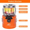 APG"2000W 2-in-1 Camping Stove & Tent Heater, Portable Outdoor Gas Stove with 3 Modes, 360° Heating"Orange - 4 of 4