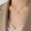Gold Titanium Steel Butterfly - Shaped Modern Women's Necklace - 2 of 4