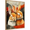 Amanti Art Sleepy Bunny Abstract by Justyna Jaszke Framed Canvas Wall Art - 2 of 4