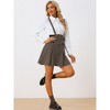 Allegra K Women's Overall Pinafore Plaid Mini Skirt - 4 of 4