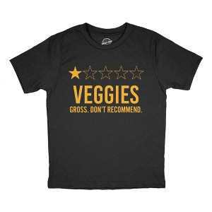 Youth Funny T Shirts Veggies One Star Sarcastic Vegetables Food Review Novelty Tee For Kids - Crazy Dog Youth T Shirt - 1 of 4