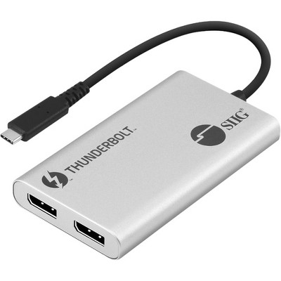 SIIG Thunderbolt 3 to Dual DP 1.2 Adapter - Thunderbolt 3 - External - Mac, PC