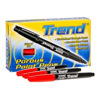 Dixon Trend Porous Point Pens Red Pack of 12 (DIX81110)