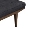 TiramisuBest Grey and Oak Tufted Bench, Grey Fabric Entryway Bench, 50.0"L x 18.0"W x 17.0"H - 4 of 4