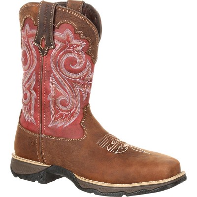Lady Rebel by Durango Women's Red Waterproof Composite Toe Western Work Boot