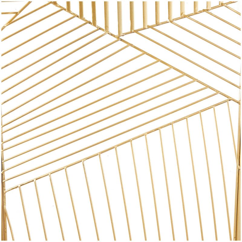 Set of 3 Metal Geometric Wall Decors with Gold Frame - CosmoLiving by Cosmopolitan, 2 of 6