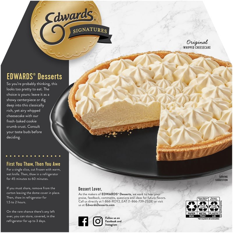 Edwards Frozen Original Whipped Cheesecake - 24oz, 5 of 13