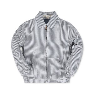 Hope & Henry Boys' Long Sleeve Seersucker Bomber Jacket, Kids - 1 of 4