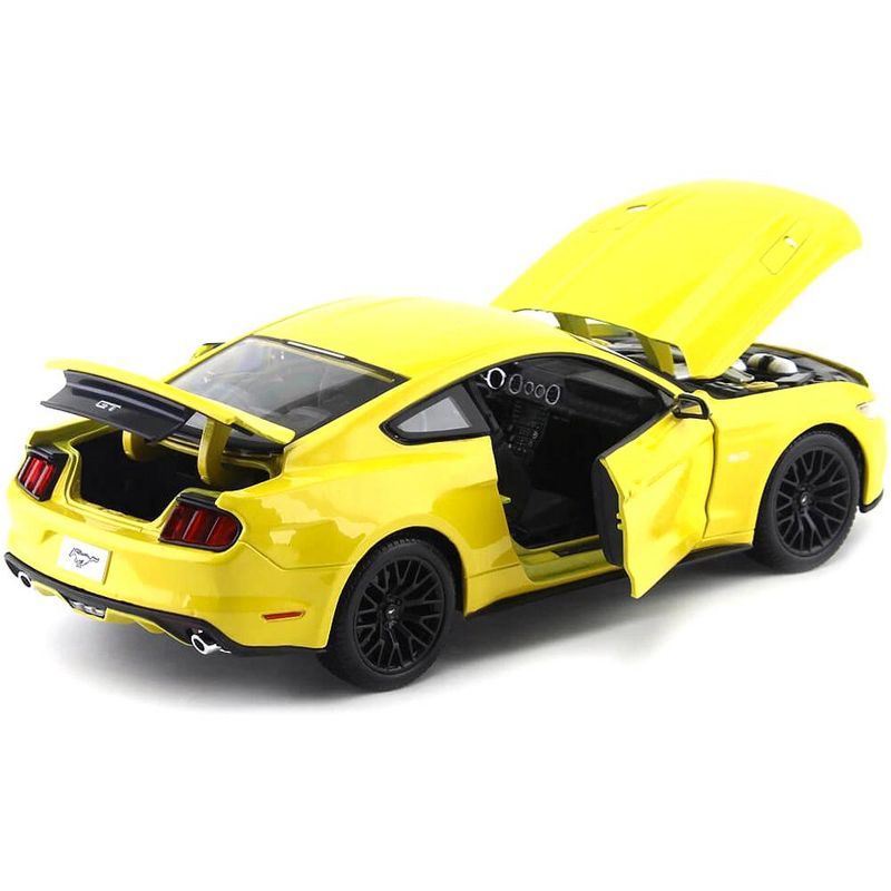 2015 Ford Mustang GT 5.0 Yellow 1/18 Diecast Model Car by Maisto, 4 of 6