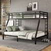 TiramisuBest Black Full XL Over Queen Metal Bunk Bed with Ladder and Slats Support - Ideal for Adults and Teens, Sturdy and Easy to Assemble - 2 of 4