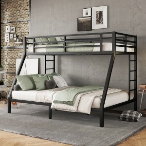 Metal Twin XL over Queen Bunk Bed for Teens and Adults, Space-Saving, Noise Reduced, No Box Spring Needed - 1 of 4