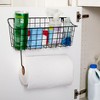 The Lakeside Collection Wall Wire Basket with Paper Towel Holder - 3 of 4