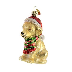 Old World Christmas 3.75 In Holiday Yellow Labrador Puppy Dog Christmas Ornament Tree Ornaments - 1 of 3