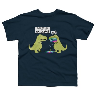 Boy's Design By Humans Funny Did You Eat The Last Unicorn Dinosaur By MiuMiuShop T-Shirt