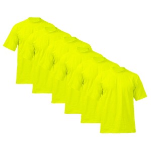 6 Pack Pro Club Men's Heavyweight Short Sleeve Tee T-Shirt - 1 of 4