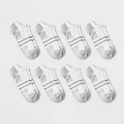 Men's Training 8pk No Show Socks - All in Motion™ White 6-12