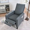 29.13"W Fabric Recliner Chair with Adjustable Push-Back, Mobile Phone Holder and Cup Holder for Living Room - 3 of 4
