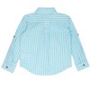 RuggedButts Boys Long Sleeve Button Down Shirt - Classic Blue Breeze Gingham, 7 - 2 of 2
