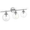 Elegant Lighting Jaelynn 3 light Brass and Clear Bath Sconce - 2 of 4