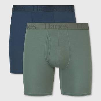 Hanes Our Most Comfortable Yet Green Mens Underwear Boxer Briefs Size  Medium
