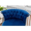 APRILSOUL Blue Set of 2 Swivel Bar Stools Adjustable Counter Height Chairs with Footrest for Kitchen, Dining Room - 3 of 4