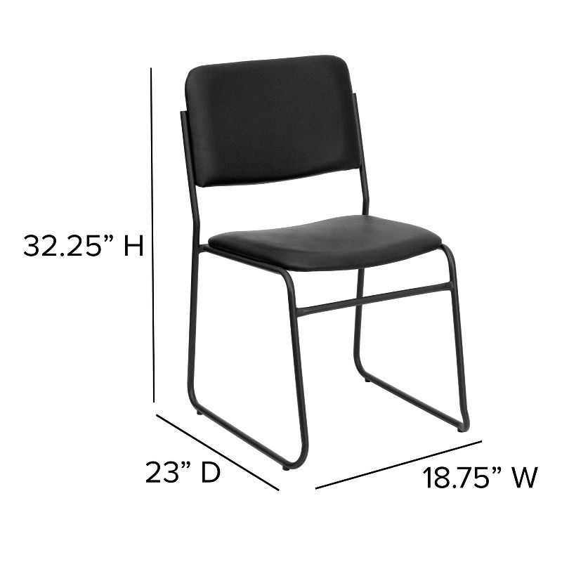 Flash Furniture HERCULES Series 500 lb. Capacity High Density Stacking Chair with Sled Base, 5 of 12