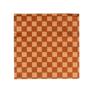 Jollity & Co. - Check It! Cafè Con Leche Large Napkins - Pack of 16 Paper Napkins - 1 of 3