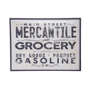 VIP Metal 31.5 in. White Main Street Mercantile Sign - 1 of 2