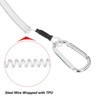 Unique Bargains Retractable Coiled Safety Cords D Shape Carabiners Fishing Tool Lanyards 2 Pcs 3.3ft - 3 of 4